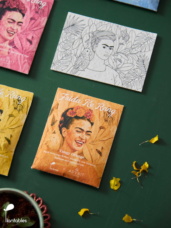 Frida ke Rang | Holi Art Kit | Organic Gulals & Plantable Postcards