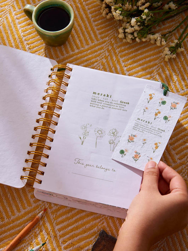 Meraki Eco-Conscious Undated Planner/Journal - Plantables