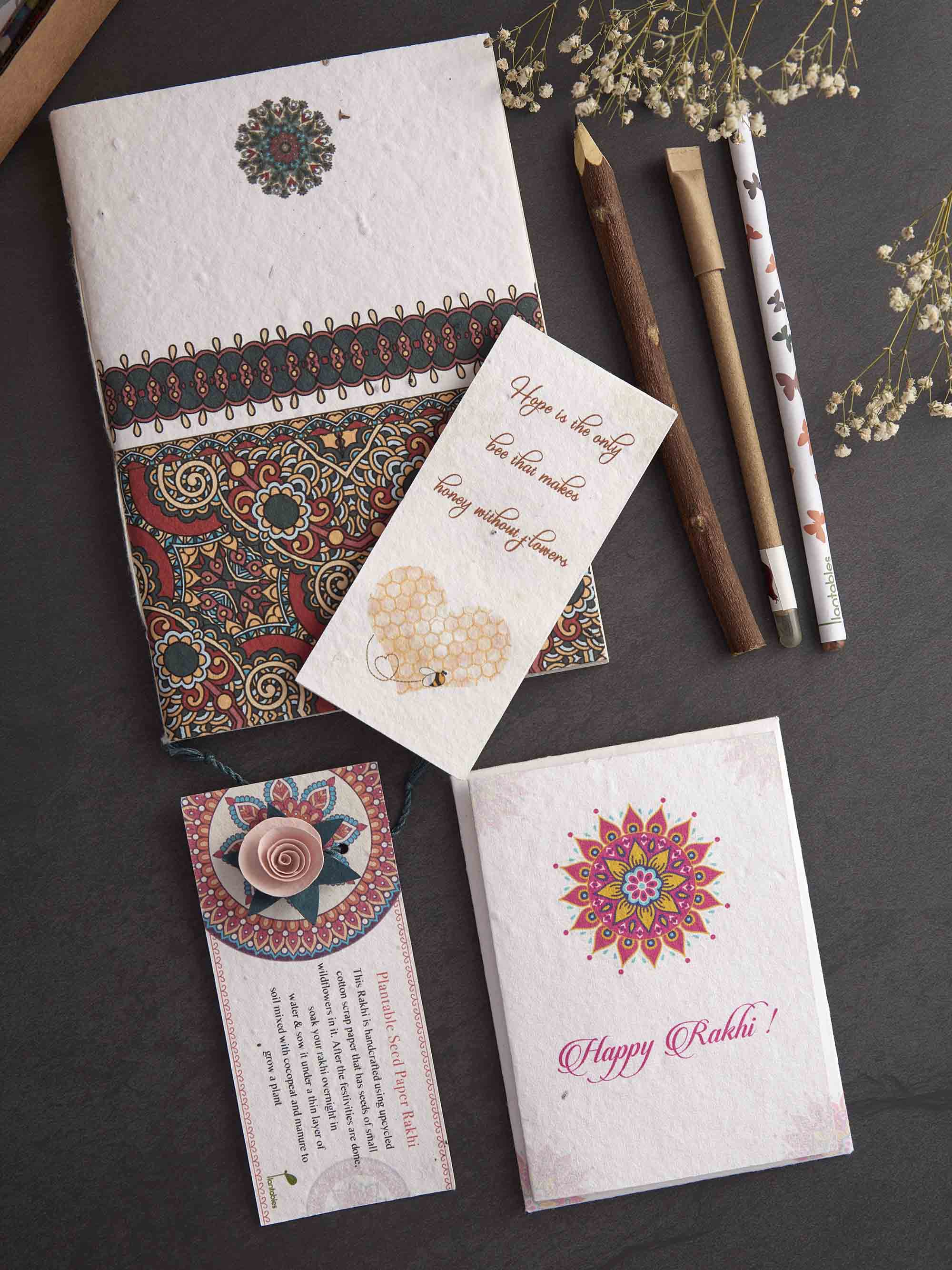Dreamers : A Mini Plantable Stationery Rakhi Gift Kit