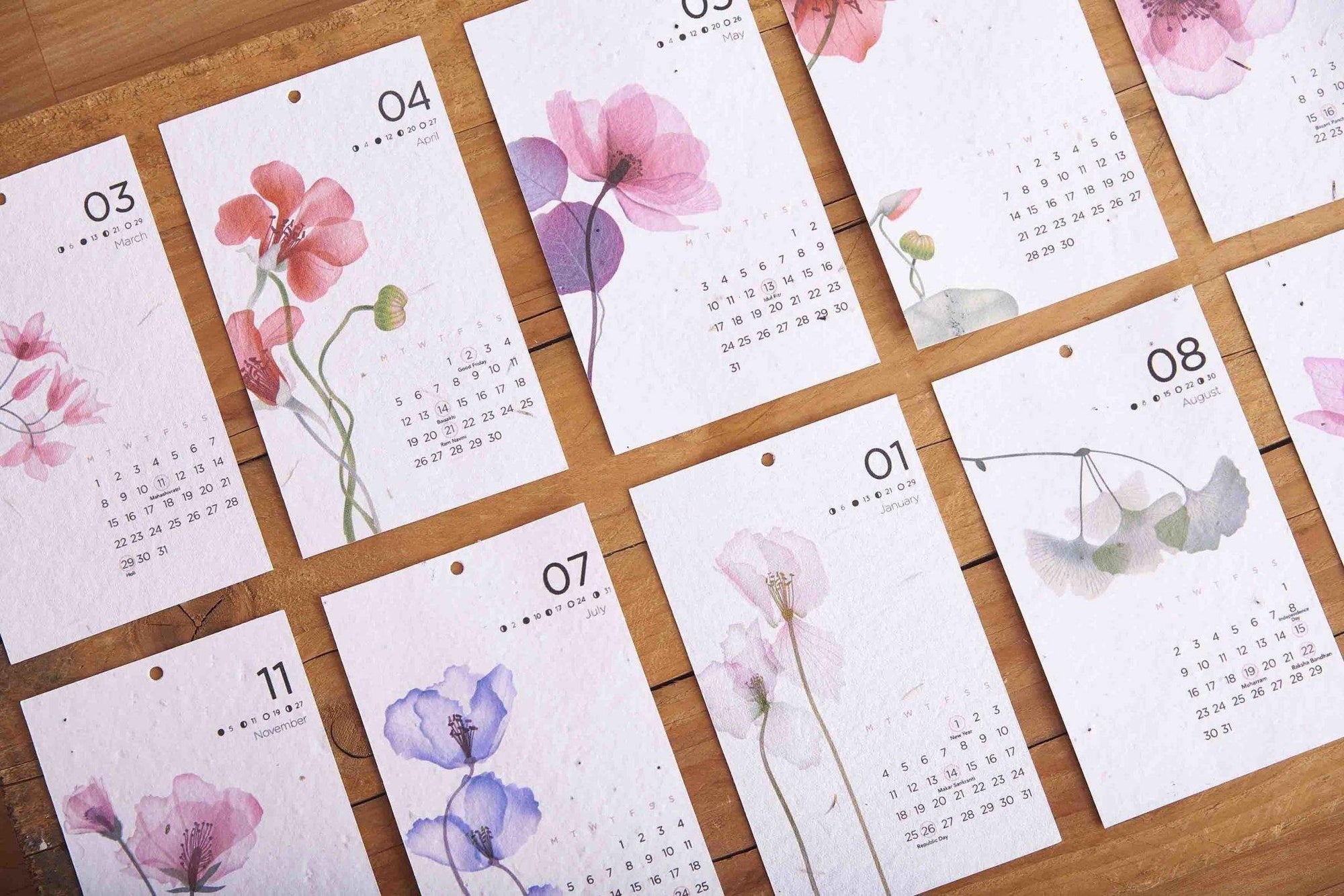 Blooms Calendar 2021 - Plantables