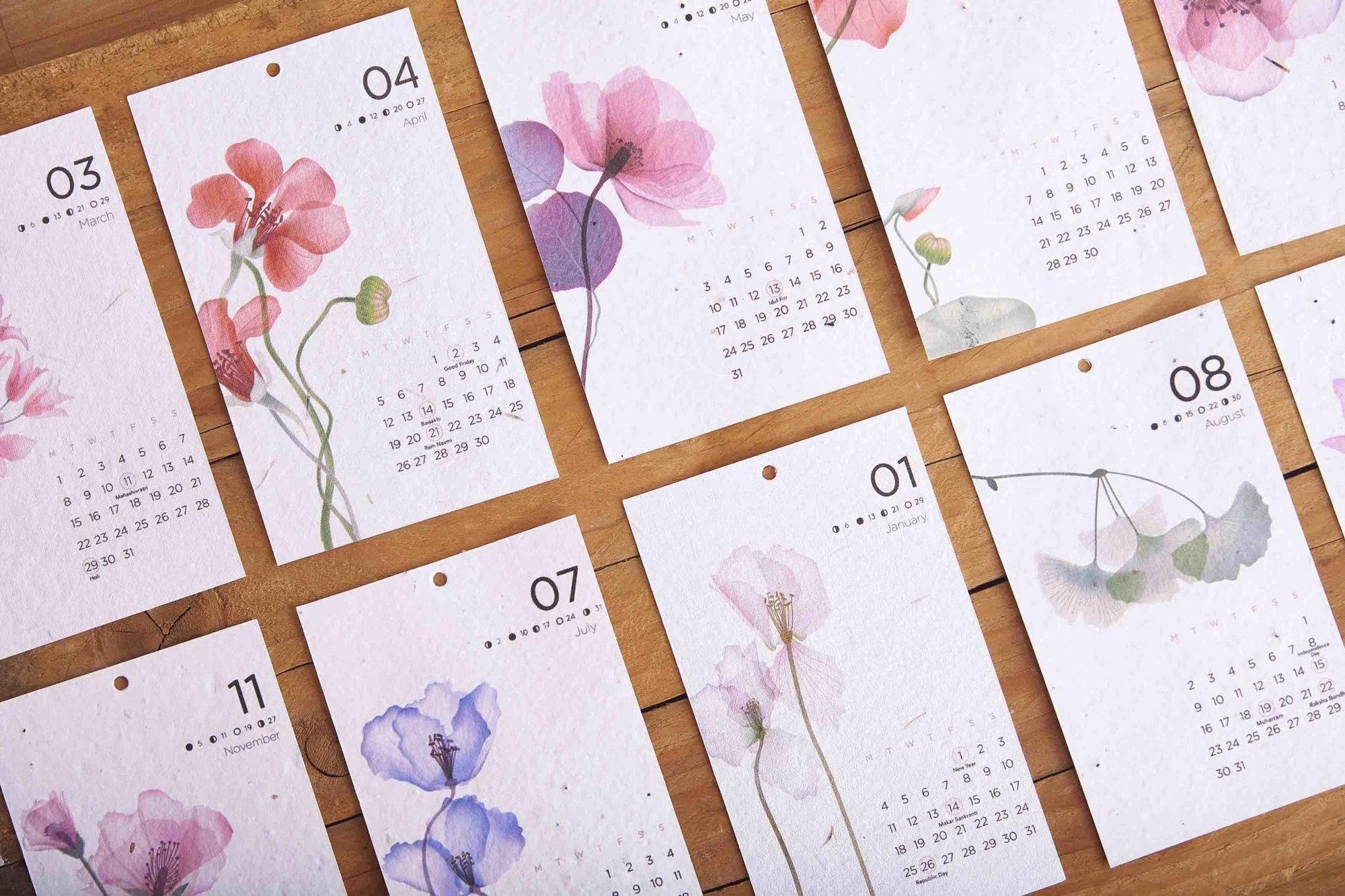 Blooms Calendar 2021 - Plantables